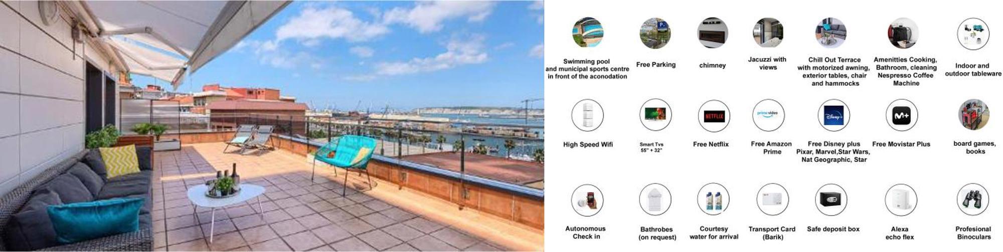 Atico Lujo Costa Vasca Bilbaoterraza Mar Jacuzi Leilighet Santurtzi Eksteriør bilde